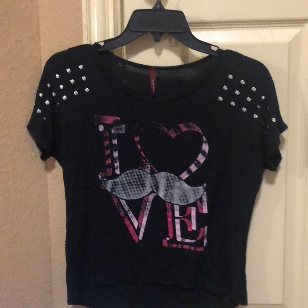 Black see through shirt